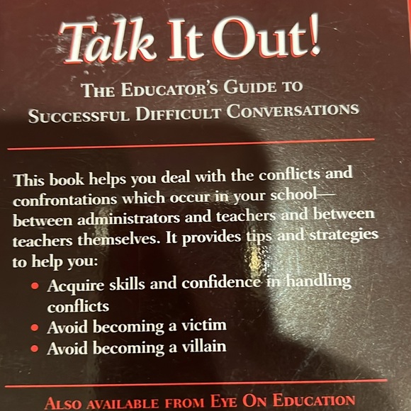 Talk It Out! - The Educator’s Guide To Successful Difficult Convos by Barbara S. - Picture 4 of 6